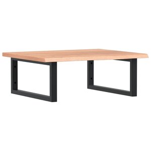 vidaXL Étagère de vasque murale acier et bois de chêne massif