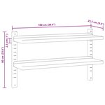 vidaXL Étagère murale 2 niveaux 100x23 5x60cm argenté acier inoxydable