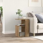 vidaXL Table d'appoint chêne artisanal 36x30x56 cm bois d'ingénierie