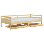 vidaXL Lit de jour sans matelas avec tiroirs 90x200 cm bois pin massif