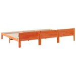 VidaXL Cadre de lit familial sans matelas marron ciré 240x200 cm