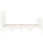vidaXL Cadre de lit sans matelas blanc bois de pin massif
