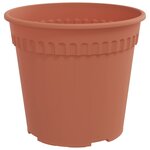 vidaXL Pot à fleurs rond 6 Pièces Rouge brique Ø 19 x 16 cm Plastique