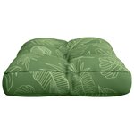 vidaXL Coussin de palette motif de feuilles 60x40x12 cm tissu