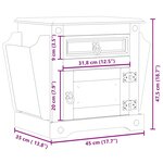 vidaXL Table de chevet Corona 45x35x47 5 cm bois de pin massif