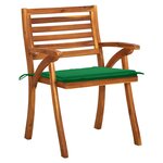 vidaXL Chaises de jardin avec coussins lot de 4 Bois de teck solide