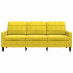 vidaXL Canapé à 3 places Jaune 180 cm Velours