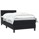 vidaXL Sommier à lattes de lit avec matelas noir 80x220 cm velours