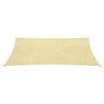 vidaXL Voile d'ombrage 160 g/m² Beige 4x5 m PEHD