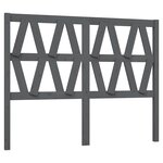 vidaXL Tête de lit Gris 126x4x100 cm Bois massif de pin