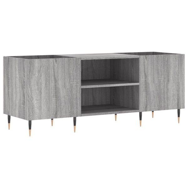 vidaXL Armoire à disques sonoma gris 121x38x48 cm bois d'ingénierie