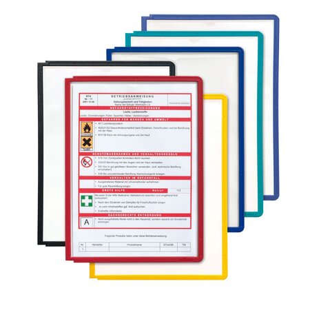 SHERPA Pochettes pour panneau d'affichage pour documents A4 - Assortis (paquet 5 unités)