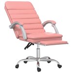 vidaXL Fauteuil de massage inclinable de bureau Rose Similicuir
