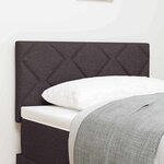 vidaXL Tête de lit avec des lumières à LED Réglable Marron 80 cm tissu