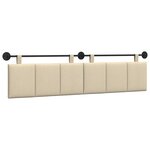 vidaXL Tête de lit suspendue Crème Tissu