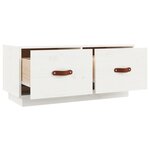 vidaXL Meuble TV Blanc 80x34x35 cm Bois de pin massif