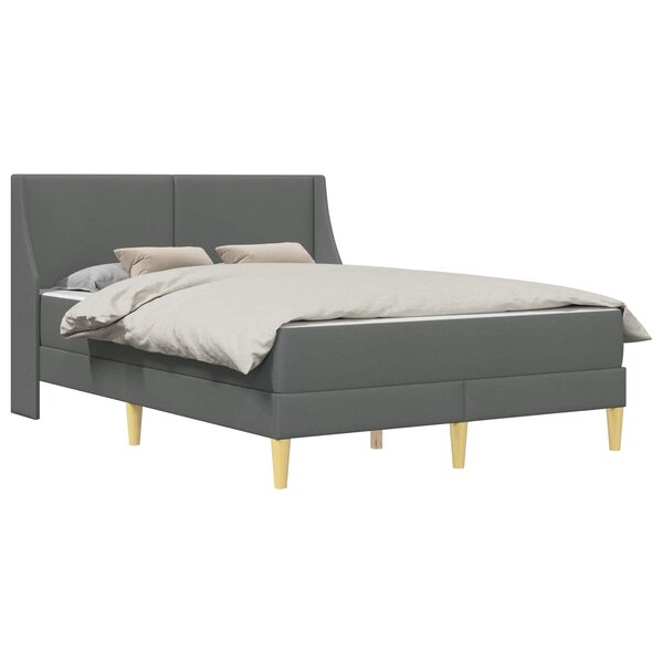 vidaXL Cadre de lit avec matelas avec tête de lit Polyester