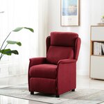 vidaXL Fauteuil de massage Rouge vin en tissu
