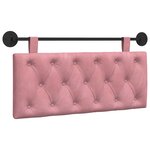 vidaXL Tête de lit suspendue Avec lumière LED Rose Velours