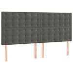 vidaXL Cadre de lit avec tête de lit Gris foncé 180x200 cm Velours