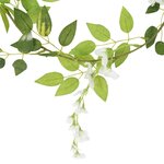 vidaXL Guirlandes de fleurs de Noël 6 Pièces blanc 200 cm