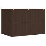 vidaXL Boîte de stockage de jardin marron 150x100x100cm Résine tressée