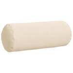 vidaXL Coussins d'accent 2 Pièces Beige Ø 15 x 40 cm Tissu en microfibre