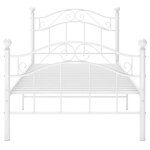 vidaXL Cadre de lit sans matelas blanc métal 100x200 cm