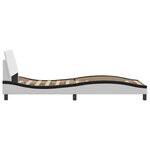 vidaXL Cadre de lit Dover blanc et noir 80x200 cm similicuir