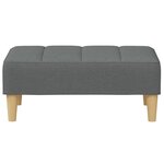 vidaXL Repose-pied gris foncé 77x55x31 cm tissu