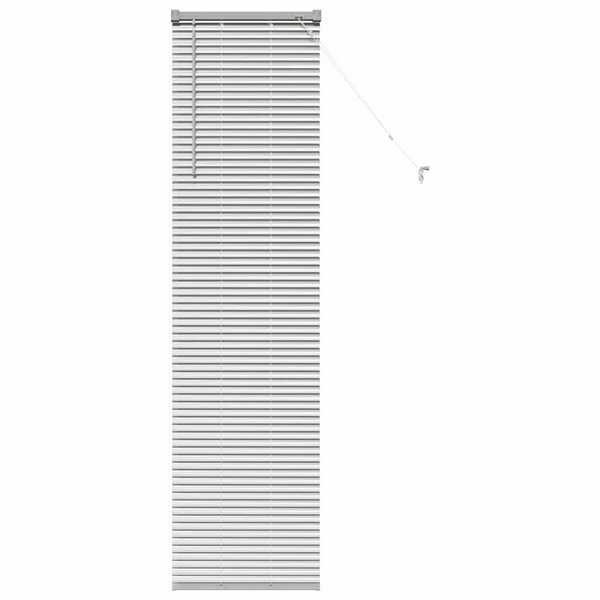 vidaXL Store de Fenêtre avec des rideaux Manuel Argent Aluminium