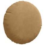 vidaXL Coussins de siège 2 Pièces Marron Ø 40 x 13 cm Velours