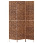 vidaXL Cloison de séparation 3 panneaux marron hyacinthe d'eau