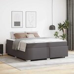 vidaXL Cadre de lit Gris 180 x 200 cm Faux cuir