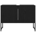 vidaXL Ensemble de mobilier de salle de bain avec stockage 3 Pièces Noir