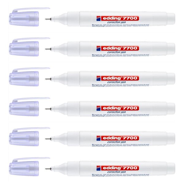 Stylo Correcteur 7700 Banc Pointe Métal 1-2 mm x 6 EDDING