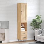 vidaXL Buffet haut Chêne sonoma 34 5x34x180 cm Bois d'ingénierie