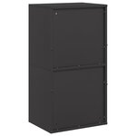 vidaXL Portant de bois chauffage noir 40x30x75 cm