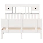 vidaXL Lit bibliothèque sans matelas blanc 140x200 cm bois pin massif