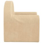 vidaXL Canapé-lit pour enfants crème peluche douce