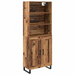 vidaXL Haut Armoire Bois ancien 69 5 x 34 x 180 cm Bois d'ingénierie