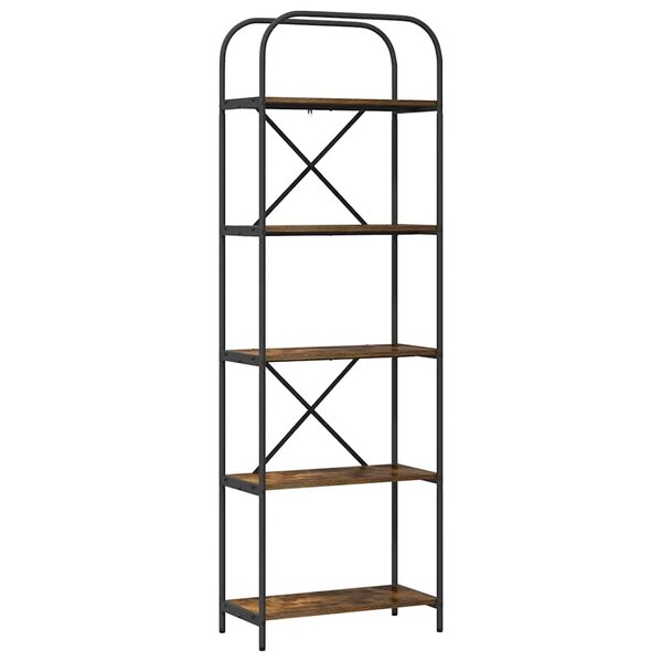 vidaXL Étagère Chêne fumé 60 x 30 x 183 cm Bois d'ingénierie