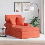 vidaXL Chaise lounge avec jupe Rouge orange 91 x 157 x 91 cm