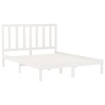 vidaXL Cadre de lit Blanc Bois massif 140x200 cm
