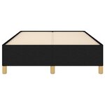 vidaXL Cadre de lit sans matelas noir 120x190 cm tissu