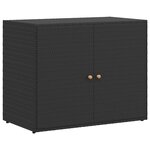 vidaXL Armoire de rangement jardin Noir 100x55 5x80 cm Résine tressée