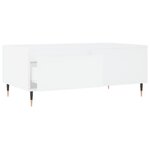 vidaXL Table basse Blanc 90x50x36 5 cm Bois d'ingénierie