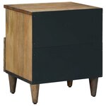 vidaXL Armoire de lit avec tiroir 2 Pièces Marron 40 x 33 x 46 cm