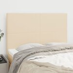vidaXL Têtes de lit 4 Pièces Crème 72x5x78/88 cm Tissu