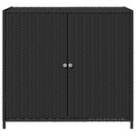 vidaXL Armoire de rangement de jardin noir 83x45x76 cm résine tressée